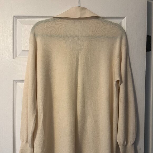 Club Monaco Cream Oversize Pullover Polo Collared Sweater - Picture 3 of 6